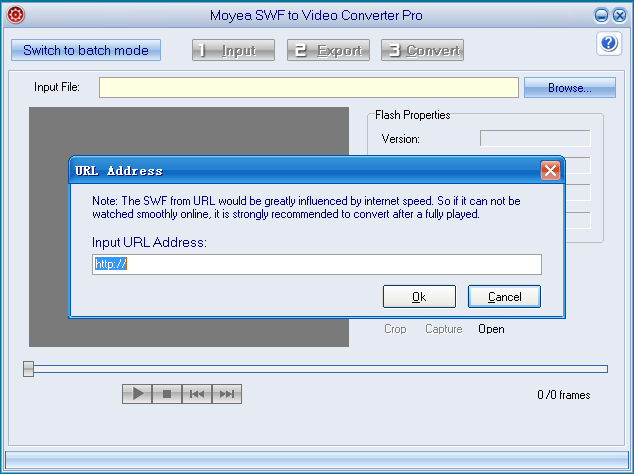 input swf file