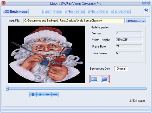 Moyea SWF to Video converter - input swf files