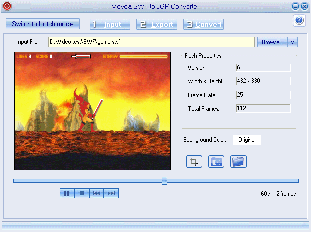 Moyea 3GP Converter - convert SWF to 3GP