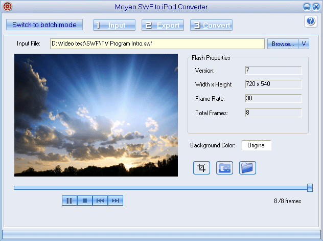 Moyea SWF to iPod Converter (SWF to MP4, MP3)