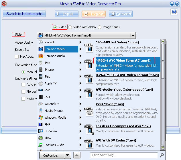Convert Flash to MP4 Convert Flash to MP4