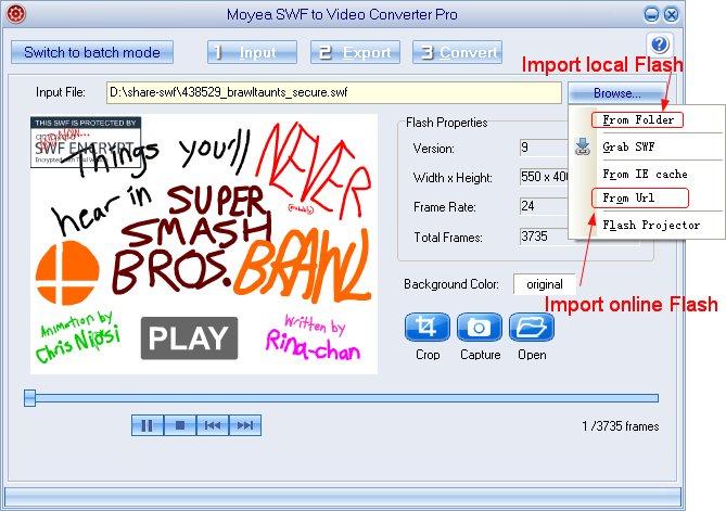 Import Flash file Import Flash file