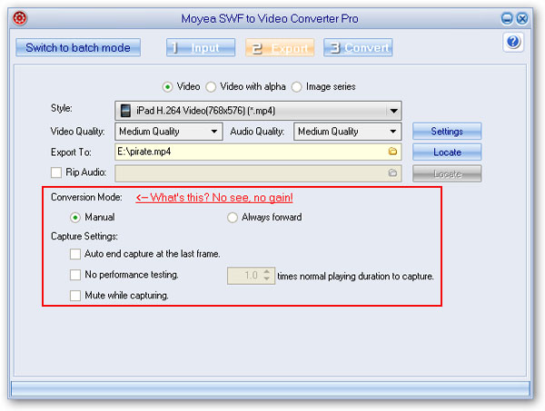 Convert SWF to MP4 With Advanced Functions