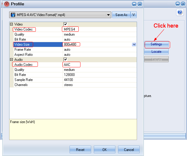Specify MP4 video for Lumia 822 Specify MP4 video for Lumia 822