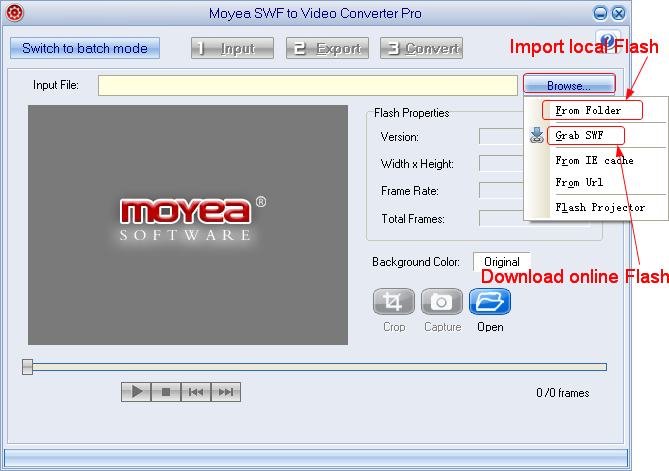 Flash to Xperia ZL: Import Flash movie