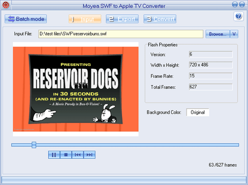 Moyea SWF to Apple TV video(MP4) Converter
