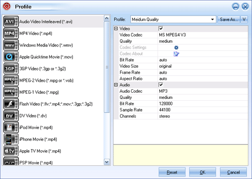 Screenshots of swf video converter setting output video file Screenshots of swf video converter setting output video file