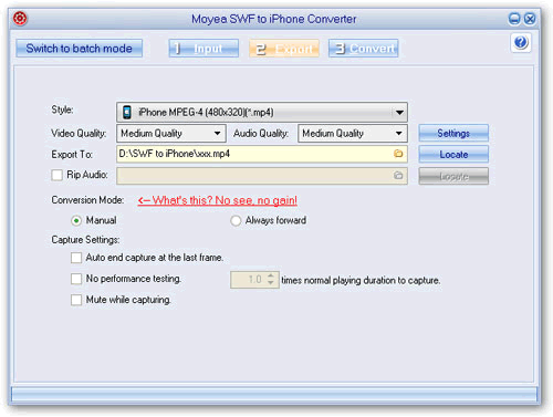 Screenshots of swf to iphone video covnerter setting output iphone mp4 video Screenshots of swf to iphone video covnerter setting output iphone mp4 video