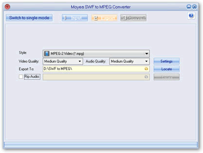 export settings - flash to mepg converter