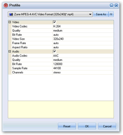 audiao and video settings